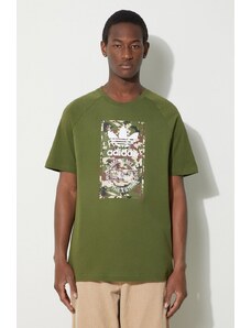 adidas Originals t-shirt in cotone uomo colore verde IS0248