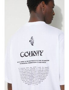 Marcelo Burlon t-shirt in cotone County Manifesto uomo colore bianco CMAA054S24JER0080110