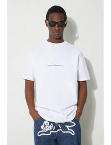 Marcelo Burlon t-shirt in cotone Party Quote Basic uomo colore bianco con applicazione CMAA056S24JER0050110