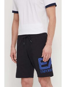EA7 Emporio Armani pantaloncini in cotone colore nero