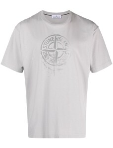 Stone Island T-shirt grigia logo Compass