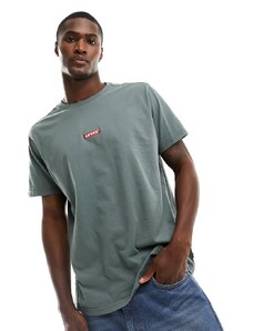 Levi's - T-shirt verde con logo centrale