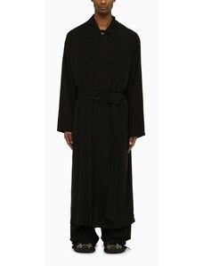Balenciaga Cappotto monopetto con cintura nero