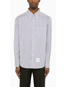 Thom Browne Camicia in popeline a righe navy/bianca