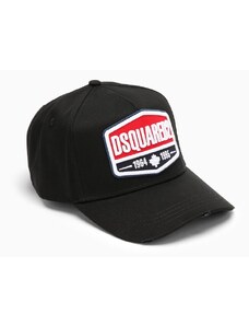 Dsquared2 Cappello da baseball nero con patch logo