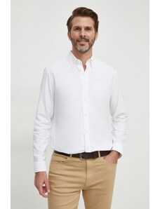 United Colors of Benetton camicia in cotone uomo colore bianco
