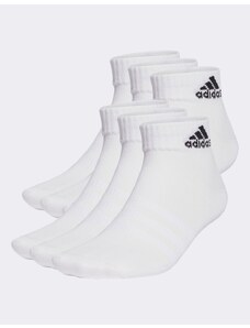 adidas performance - Thin and Light Sportswear - Confezione da 6 paia di calzini alla caviglia sottili e leggeri bianchi-Bianco