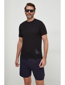 Armani Exchange t-shirt in cotone x mixmag uomo colore nero
