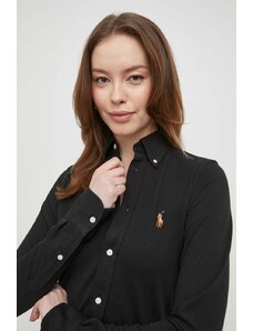 Polo Ralph Lauren camicia in cotone donna colore nero