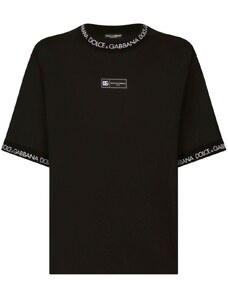 Dolce & Gabbana T-shirt nera dettaglio logo