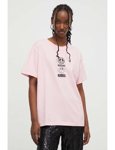 Moschino Jeans t-shirt in cotone donna colore rosa