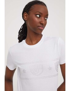 Chiara Ferragni t-shirt in cotone donna colore bianco