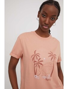 Roxy t-shirt in cotone donna colore arancione ERJZT05698
