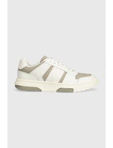 Tommy Jeans sneakers in pelle TJM LEATHER CUPSOLE 2.0 colore beige EM0EM01283