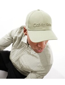 Calvin Klein - Cappello con visiera verde con ricamo