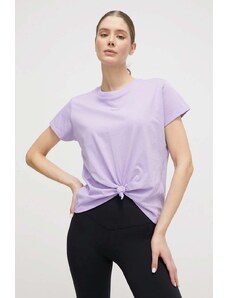 Dkny t-shirt in cotone donna colore violetto