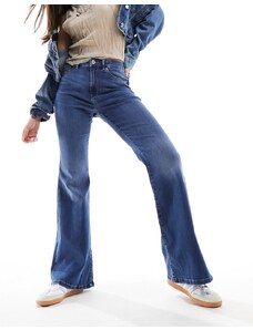Only - Rose - Jeans a zampa a vita alta lavaggio blu medio