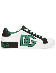 Dolce & Gabbana Sneaker Portofino bianca e verde