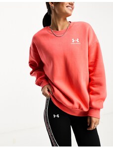 Under Armour - Unstoppable - Felpa in pile rossa oversize-Rosso