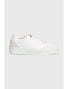 Tommy Hilfiger sneakers in pelle COURT SNEAKER MONOGRAM colore bianco FW0FW07812