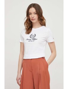 Tommy Hilfiger t-shirt in cotone donna colore bianco