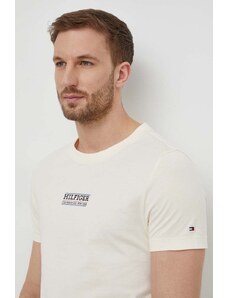 Tommy Hilfiger t-shirt in cotone uomo colore beige