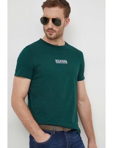 Tommy Hilfiger t-shirt in cotone uomo colore verde