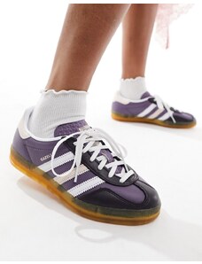adidas Originals - Gazelle Indoor - Sneakers viola e bianche-Bianco