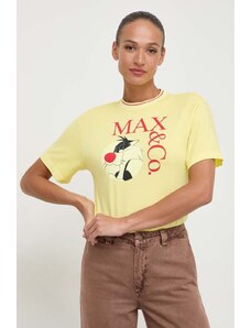 MAX&Co. t-shirt in cotone x CHUFY donna colore giallo