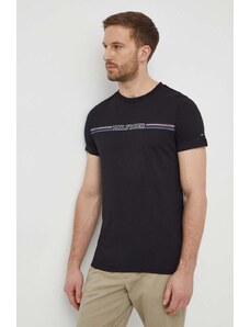 Tommy Hilfiger t-shirt in cotone uomo colore nero