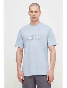 adidas t-shirt in cotone uomo colore blu IS2867