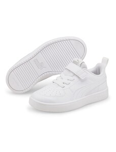 Sneakers bianche da bambina con velcro e lacci Puma Rickie AC+ PS