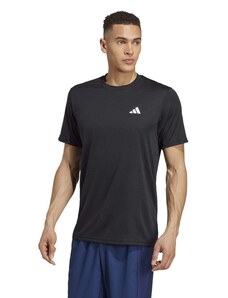 T-shirt nera da uomo con logo bianco adidas Essentials Training