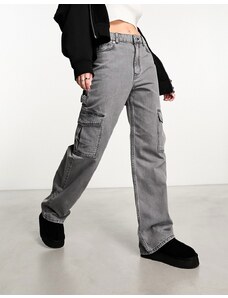 New Look - Jeans cargo grigi-Grigio