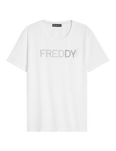 Freddy T-shirt in jersey con maxi logo composto da borchie metal