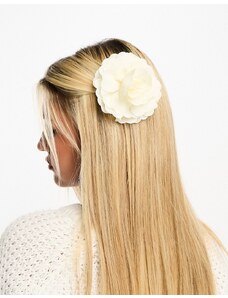 My Accessories London - Fermaglio per capelli a forma di fiore in chiffon bianco