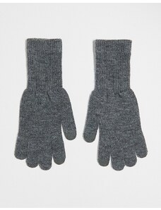 My Accessories London - Guanti grigi in maglia per touchscreen-Grigio