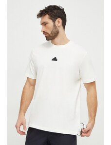 adidas t-shirt in cotone uomo colore beige con applicazione IR5175