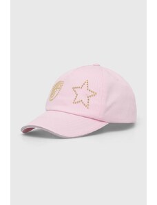 Chiara Ferragni berretto da baseball in cotone colore rosa con applicazione