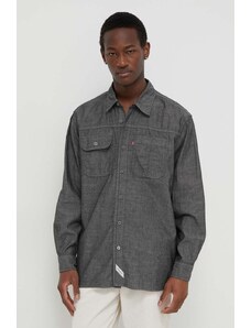 Levi's camicia di jeans uomo colore grigio