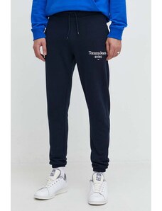 Tommy Jeans pantaloni da jogging in cotone colore blu navy
