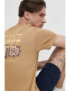 Billabong t-shirt in cotone BILLABONG X CORAL GARDENERS uomo colore beige