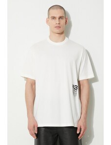 Y-3 t-shirt in cotone Graphic Short Sleeve uomo colore beige IZ3123