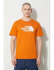 The North Face t-shirt in cotone M S/S Easy Tee uomo colore arancione NF0A87N5PCO1