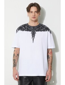 Marcelo Burlon t-shirt in cotone Icon Wings Basic uomo colore bianco CMAA056C99JER0010110