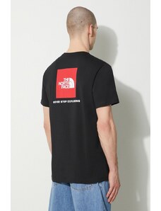 The North Face t-shirt in cotone M S/S Redbox Tee uomo colore nero NF0A87NPJK31