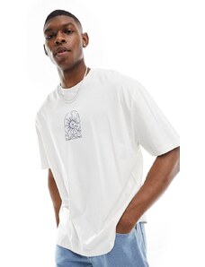 ASOS DESIGN - T-shirt oversize bianca con stampa celestiale sul petto-Neutro