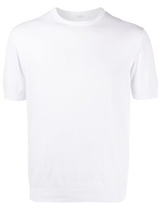 Malo T-shirt bianca in maglia