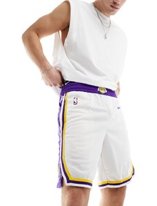 Nike Basketball - NBA LA Lakers Association Swingman - Pantaloncini unisex bianchi-Bianco