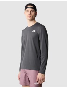 The North Face - Lightbright - T-shirt a maniche lunghe grigio asfalto e nero